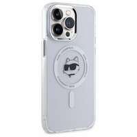 Karl Lagerfeld IML Metal Choupette Head MagSafe iPhone 13 Pro Ümbris - valge
