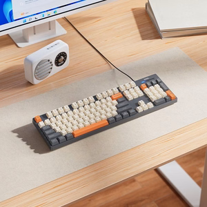 Juhtmega QWERTY-klaviatuur Hoco GM61, kolmevärviline (valge, hall, oranž)