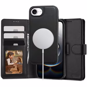 Tech-Protect Wallet MagSafe iPhone 16e Ümbris - Matte Must