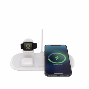 Devia traadita laadija 3in1 Smart 15W valge
