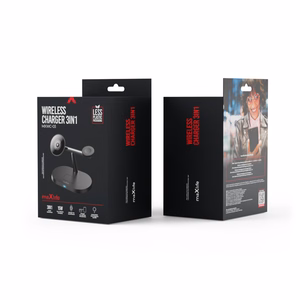 Maxlife MXWC-03 magnetiline traadita laadija 15W must 3in1