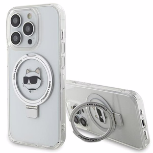 Karl Lagerfeld KLHMP15LHMRSCHH iPhone 15 Pro 6.1" белый/белый жёсткий чехол Ring Stand Choupette Head MagSafe