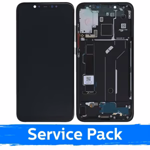 LCD Ekraan Ühildub Xiaomi Mi 8 Koos Frame / Must / (Service Pack)