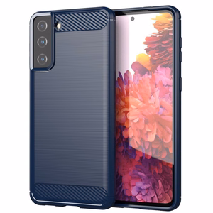 Carbon Case Paindlik kate TPU ümbris Samsung Galaxy S21+ 5G (S21 Plus 5G) sinine
