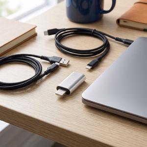 Adapter Type C to Lightning Blue Star - valge