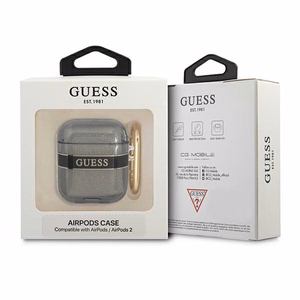 Guess GUA2HHTSK чехол для AirPods чёрный/чёрный Strap Collection