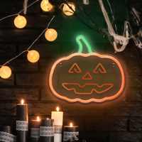 Neon PLEXI LED PUMPKIN WITH STEM oranž roheline NNE13 Neolia