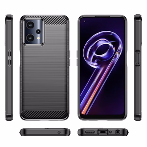 Carbon Case Flexible Cover Realme 9 Pro black