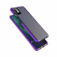 Spring Case läbipaistev TPU geelist kaitsekate värvilise raamiga Xiaomi Redmi Note 10 5G / Poco M3 Pro mustale