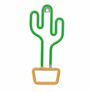 Neon LED Light CACTUS oranž roheline Bat + USB FLNE02 Forever Light