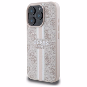 Guess 4G Printed Stripes MagSafe Ümbris jaoks iPhone 16 Pro Max - Roosa