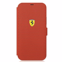 Ferrari FESPEFLBKP12SRE iPhone 12 mini 5.4" punane/punane raamat On Track perforeeritud