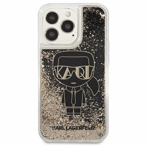 Karl Lagerfeld Liquid Glitter Gatsby чехол для iPhone 13 Pro Max - чёрный
