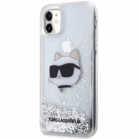 Karl Lagerfeld KLHCN61LNCHCS iPhone 11/ XR hõbedane/hõbedane hardcase Glitter Choupette Head