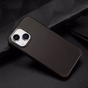 Dux Ducis Napoli ümbris iPhone 14 Plus nahast ümbris (MagSafe ühilduv) Tumepruun