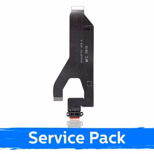 Laadimispesa ühilduv Huawei Mate 20 Pro flex-kaabliga / Hõbedane (Service Pack)