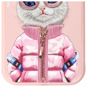 Nimmy Cool&Cute 2.0 Cat Ümbris jaoks iPhone 15 - Roosa
