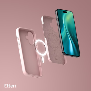 Etteri Silicone Mag case for iPhone 16 6,1" light pink