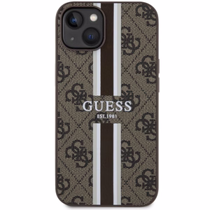 Guess GUHMP14MP4RPSW iPhone 14 Plus 6.7" коричневый/коричневый hardcase 4G Printed Stripes MagSafe
