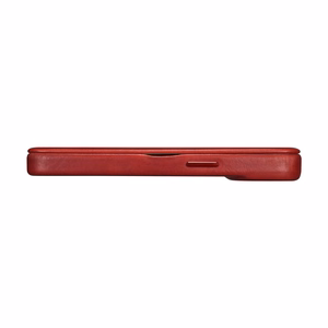 Чехол iCarer CE Oil Wax Premium Leather Folio для iPhone 14 Plus магнитный с откидной крышкой MagSafe красный