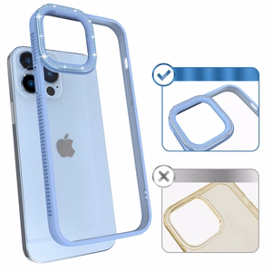 Kingxbar Sparkle seeria ümbris iPhone 13 Pro kristallidega tagakate sinine