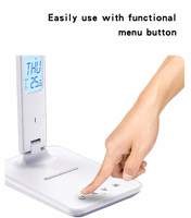 Yesido Lauaarvuti lamp DS20 induction koos LCD ekraan valge