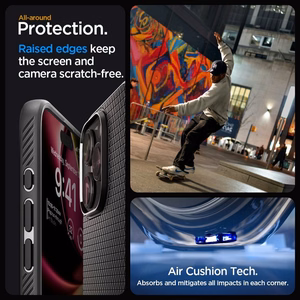 Spigen чехол LIQUID AIR для iPhone 15 Pro матовый чёрный