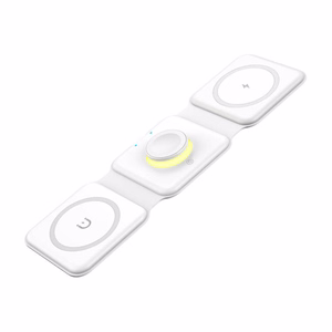 Беспроводное зарядное устройство Essager "Nuo 3in1" белый 15W (iPhone / Apple Watch / Airpods / ночник)