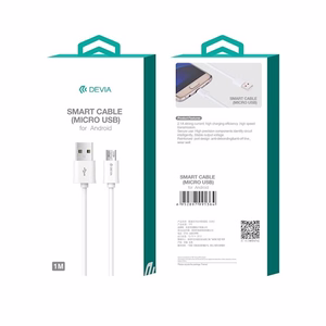 Devia кабель Smart EC081 USB - MicroUSB 1,0 m 2,1A белый