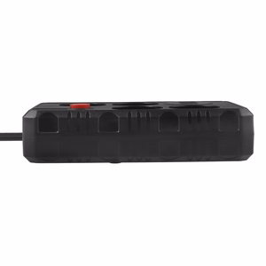 Maclean MCE393 B pikendusjuhe 4 pistikupesa ja 3 USB-pordiga, 110–240 V AC, 50/60 Hz, 2,1 A, max 2500 W, 3 m, must