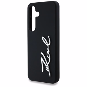 Ümbris Karl Lagerfeld Silicone Metal Signature Logo Samsung Galaxy S25 must
