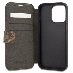 Guess GUBKP13X4GMGBR iPhone 13 Pro Max 6.7" pruun/pruun raamat 4G Suur metallist logo