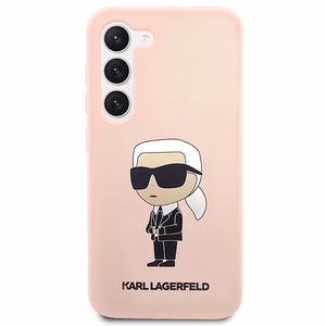 Karl Lagerfeld KLHCS23MSNIKBCP S23+ S916 жёсткий чехол розовый/розовый Silicone Ikonik