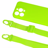 Strap Silicone Ümbris jaoks Iphone 15 Plus design 2 lime