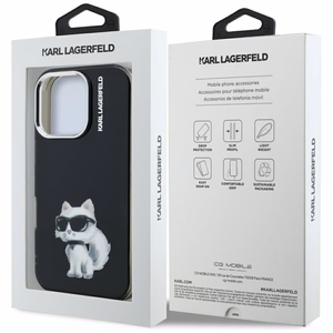 Karl Lagerfeld IML Aquarelle Choupette & Logo Ümbris jaoks iPhone 16 Pro Max - must