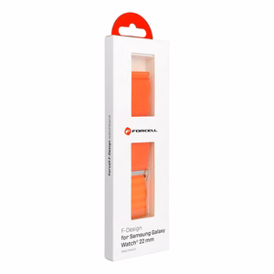 Strap to Samsung Galaxy Watch Forcell F-Design FS05 polyester fiber buckle 22 mm orange