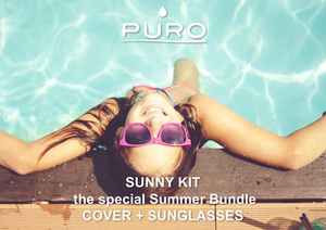 PURO Sunny Kit komplekt seadmele iPhone SE (2022/2020) / 8/7: ümbris ja kokkupandavad päikeseprillid, sinine