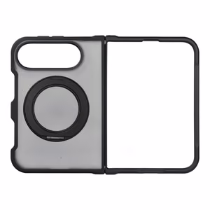 Must Forcell F-Protect 4sD-i Smoke Hybrid Kickstand Premium ümbris iPhone Duo jaoks, ühildub MagSafe'iga