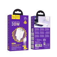 Phone Laadija Hoco 2 x USB C + 2 x USB A QC3.0 PD 3A 30W + Kaabel USB C to Lightning N56 valge