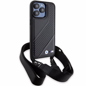 BMW M Edition Carbon Stripe & Strap чехол для iPhone 15 Pro Max - чёрный