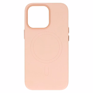 MagSafe Leather Ümbris Iphone 15 Pro Light roosa