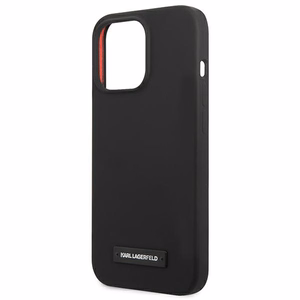 Karl Lagerfeldi silikoonist plaadikott iPhone 13 Pro Max'ile - must