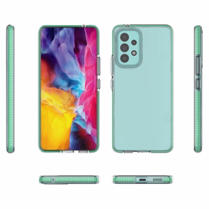 Spring Case гелевый чехол с цветной рамкой для Samsung Galaxy A73 тёмно-синий