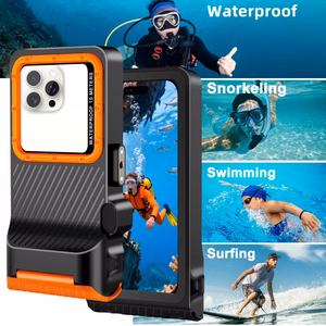 Tech-Protect IPX8 Pro Waterproof Phone Ümbris - oranž and must