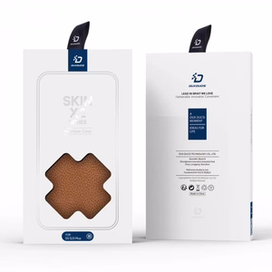 Dux Ducis Skin X2 чехол Samsung Galaxy S23+ флип-чехол кошелёк подставка коричневый