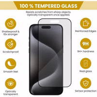 Ekraanikaitse "Casper Pro" Apple iPhone 15 Pro Max (Purunematud servad) (Blister)