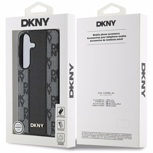 DKNY Leather Checkered Pattern MagSafe Ümbris jaoks Samsung Galaxy S25 Must