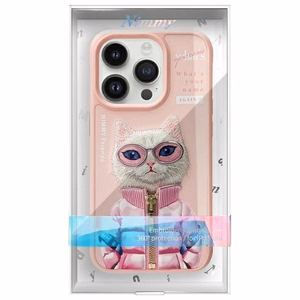 NIMMY ümbris COOL&CUTE 2.0 Cat jaoks IPHONE 15 Pro roosa