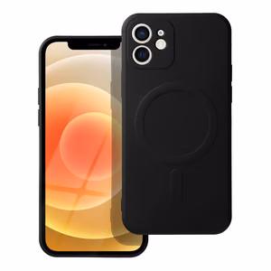 Чехол для iPhone 12 силиконовый Mag Cover совместимый с MagSafe чёрный