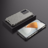 Honeycomb korpus soomustatud kate koos geelraamiga Vivo V23 5G must